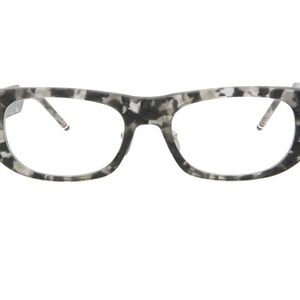 Thom Browne Black and White Patterned Glasses